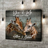 We Got This Couple Giraffe Sign - Tailored Canvases - Flyclothing LLC