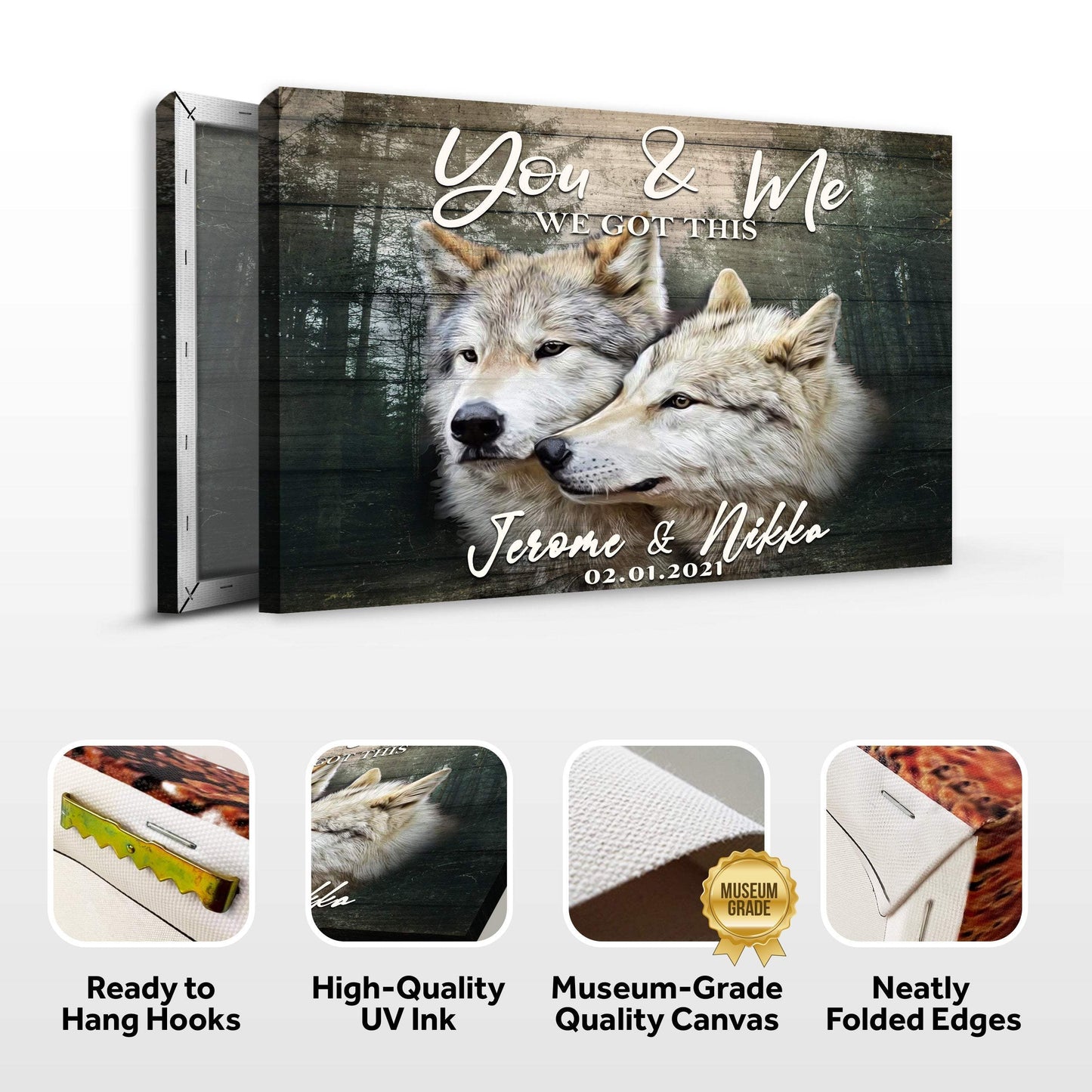 We Got This Couple Wolves Sign - Tailored Canvases - Flyclothing LLC