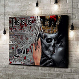 This Is Us Gothic Couple Sign - Tailored Canvases - Flyclothing LLC