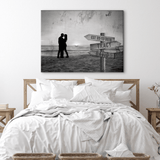 Monochrome Sunset Couple Sign - Tailored Canvases - Flyclothing LLC