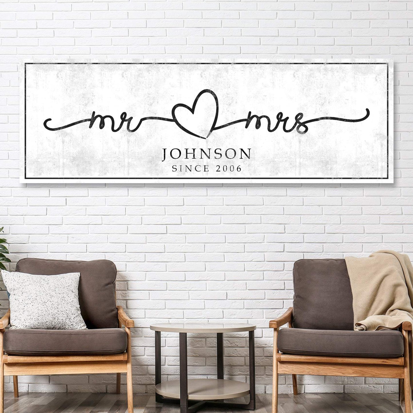 Mr. And Mrs. Sign - Tailored Canvases - Flyclothing LLC