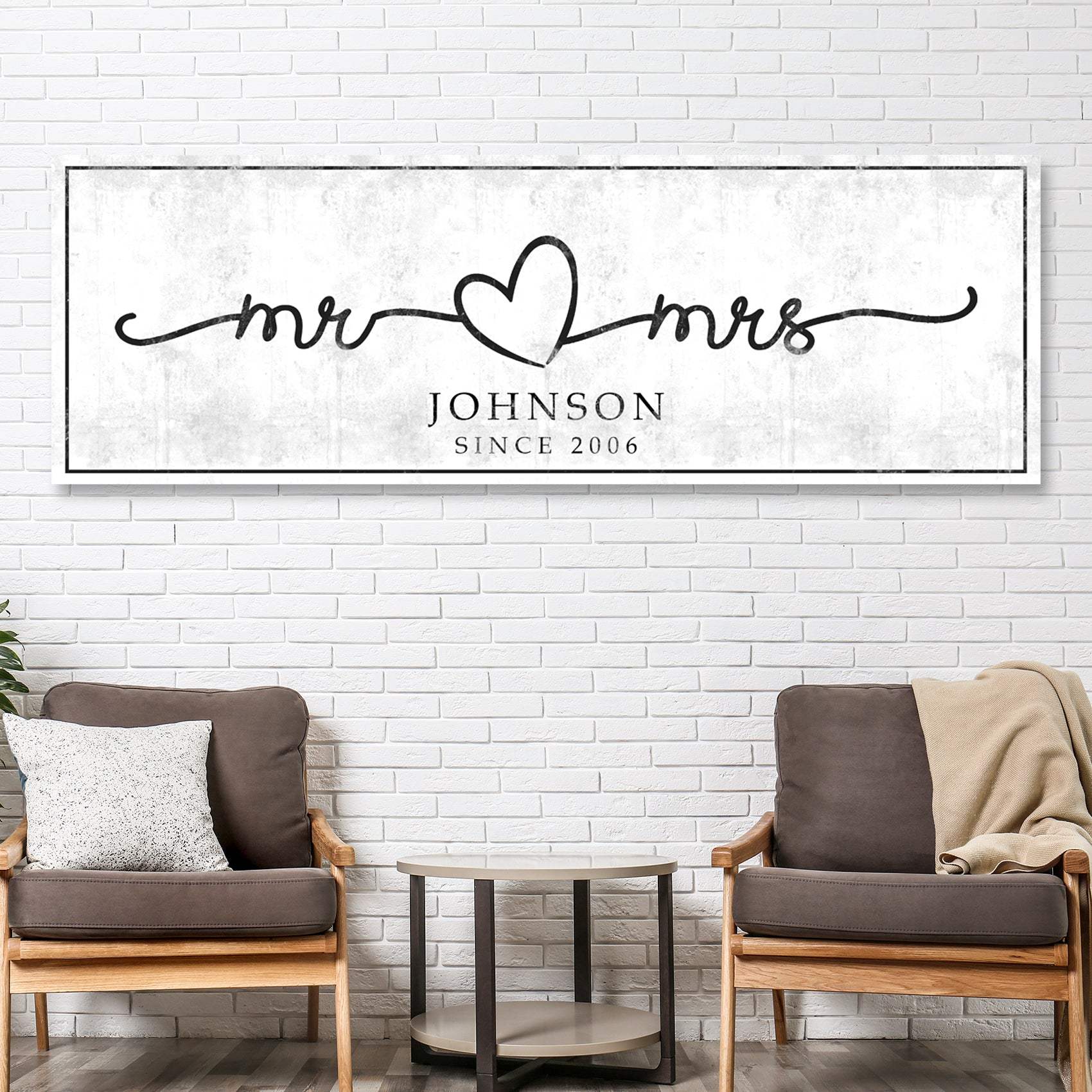 Mr. And Mrs. Sign - Tailored Canvases - Flyclothing LLC