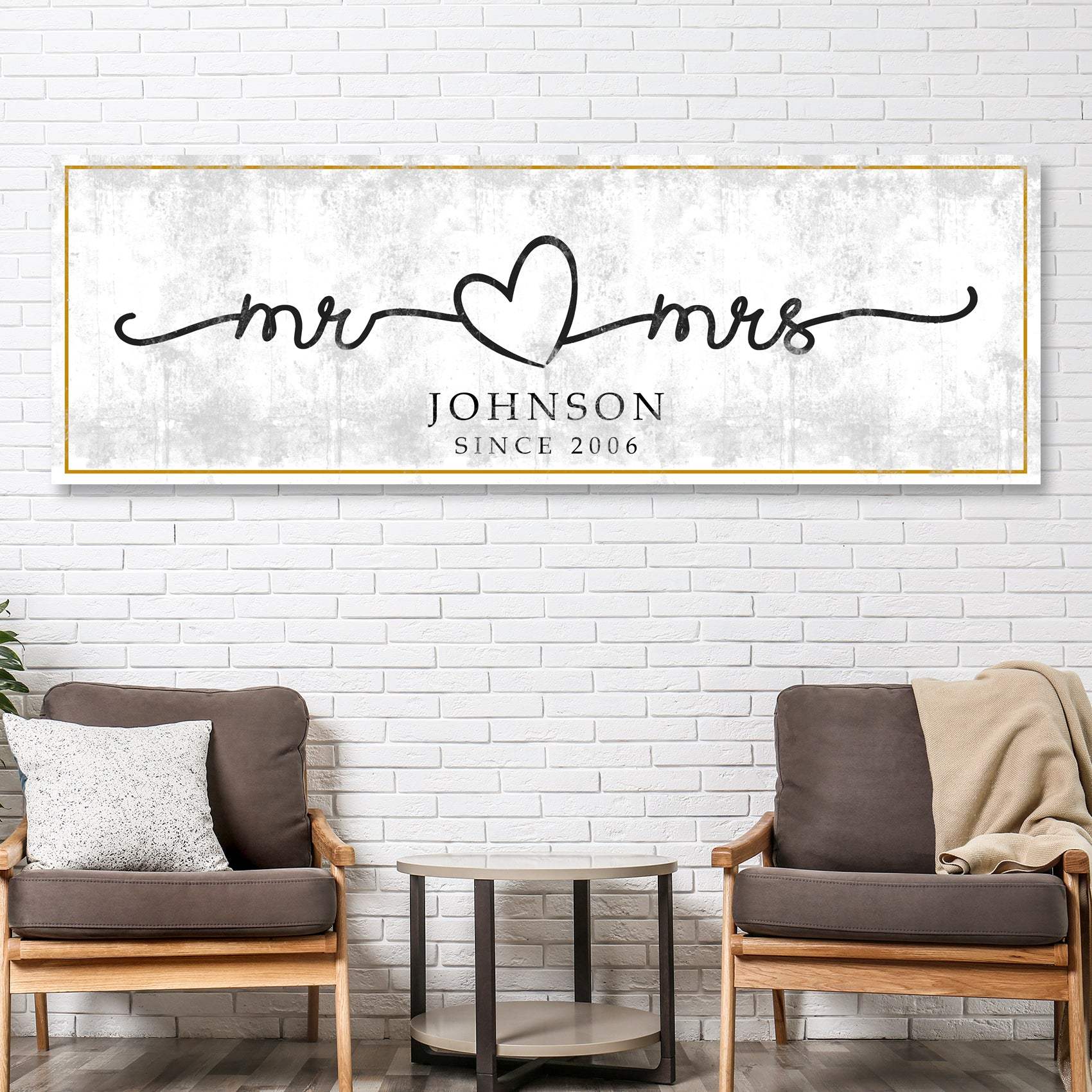 Mr. And Mrs. Sign - Tailored Canvases - Flyclothing LLC