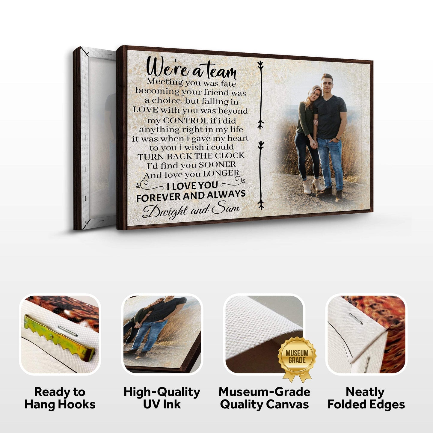 We're A Team Couple Sign V - Tailored Canvases - Flyclothing LLC