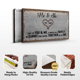 He And She You And Me Together Sign - Tailored Canvases - Flyclothing LLC