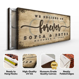 We Decided On Forever Sign II - Tailored Canvases - Flyclothing LLC