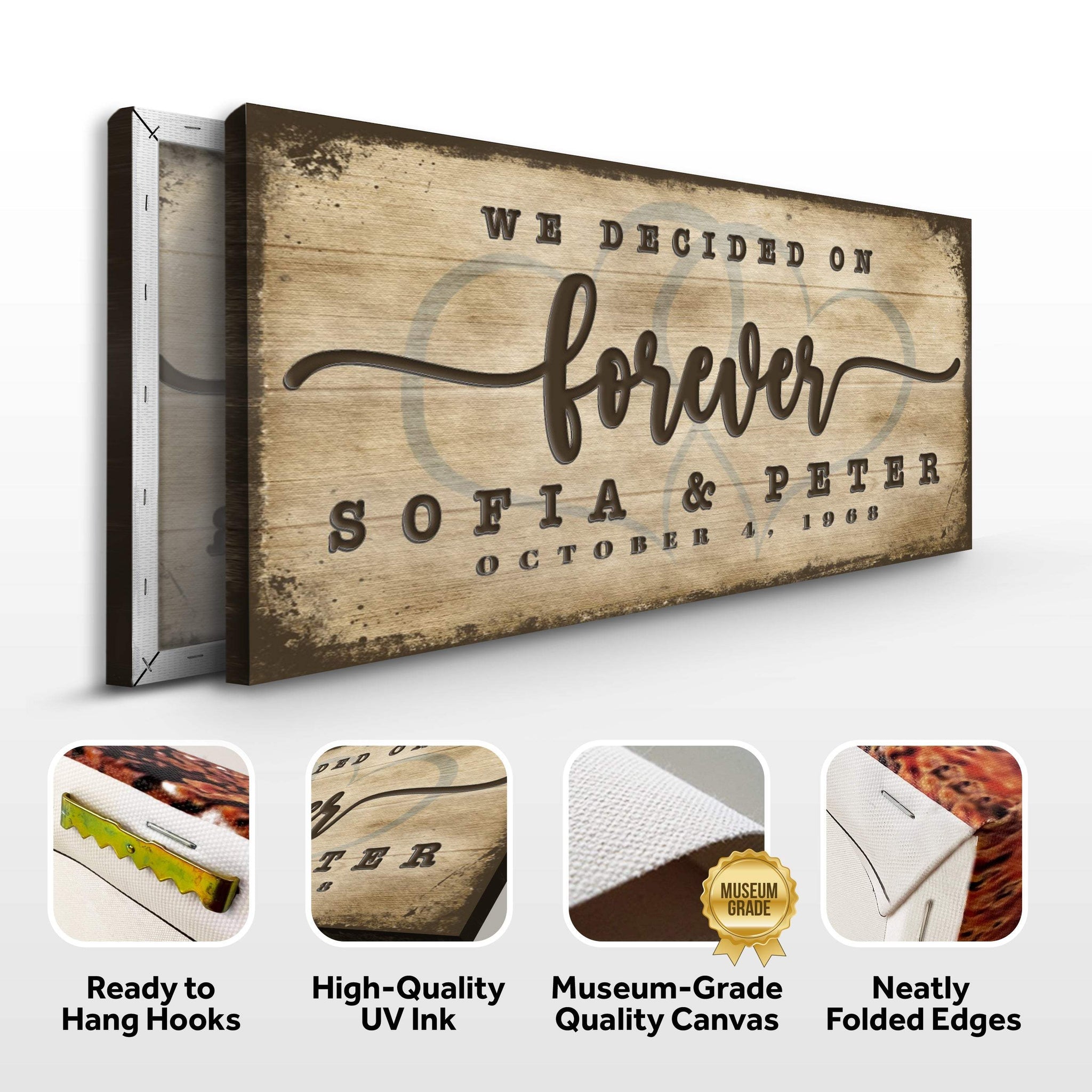 We Decided On Forever Sign II - Tailored Canvases - Flyclothing LLC