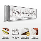 Last Name Wedding Gift Sign - Tailored Canvases - Flyclothing LLC