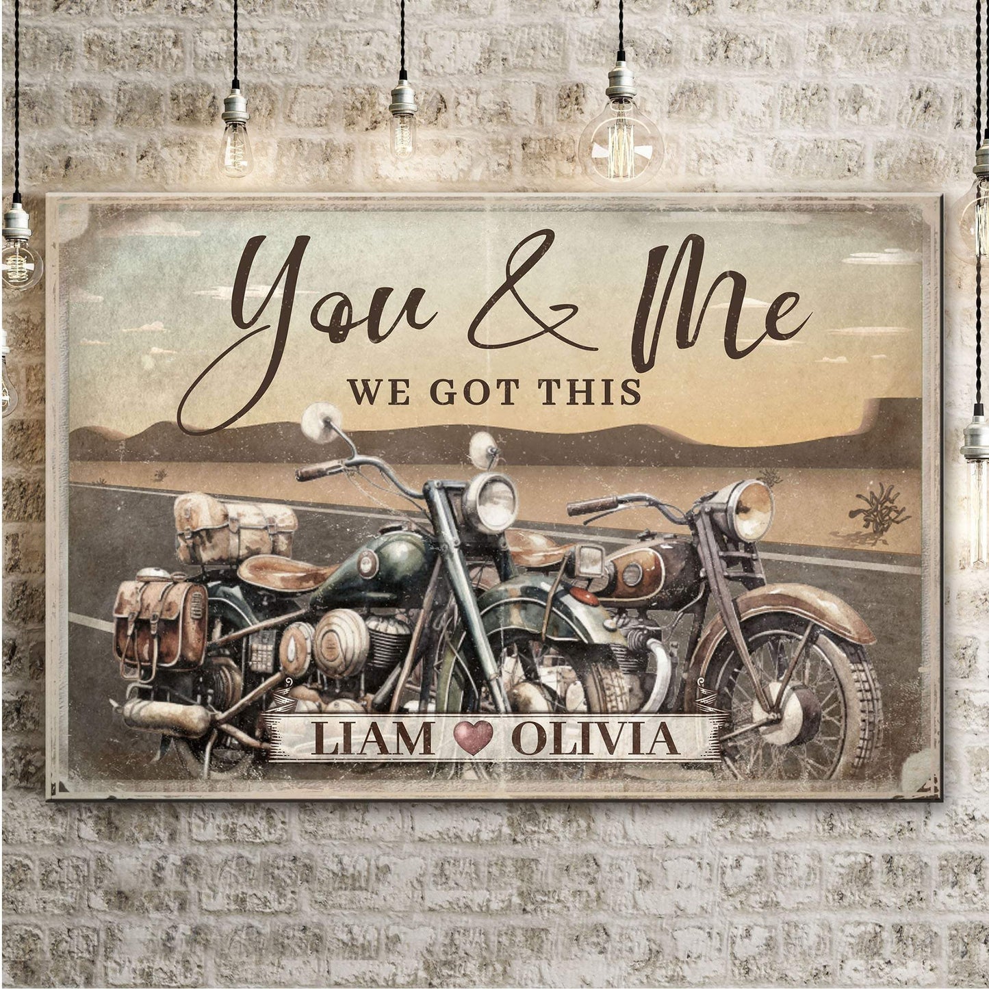 Motorcycle Themed We Got This Couple Sign - Tailored Canvases - Flyclothing LLC