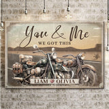 Motorcycle Themed We Got This Couple Sign - Tailored Canvases - Flyclothing LLC
