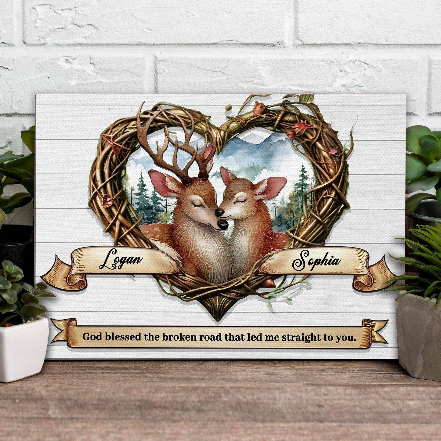 Couple Deer Sign IV - Tailored Canvases - Flyclothing LLC