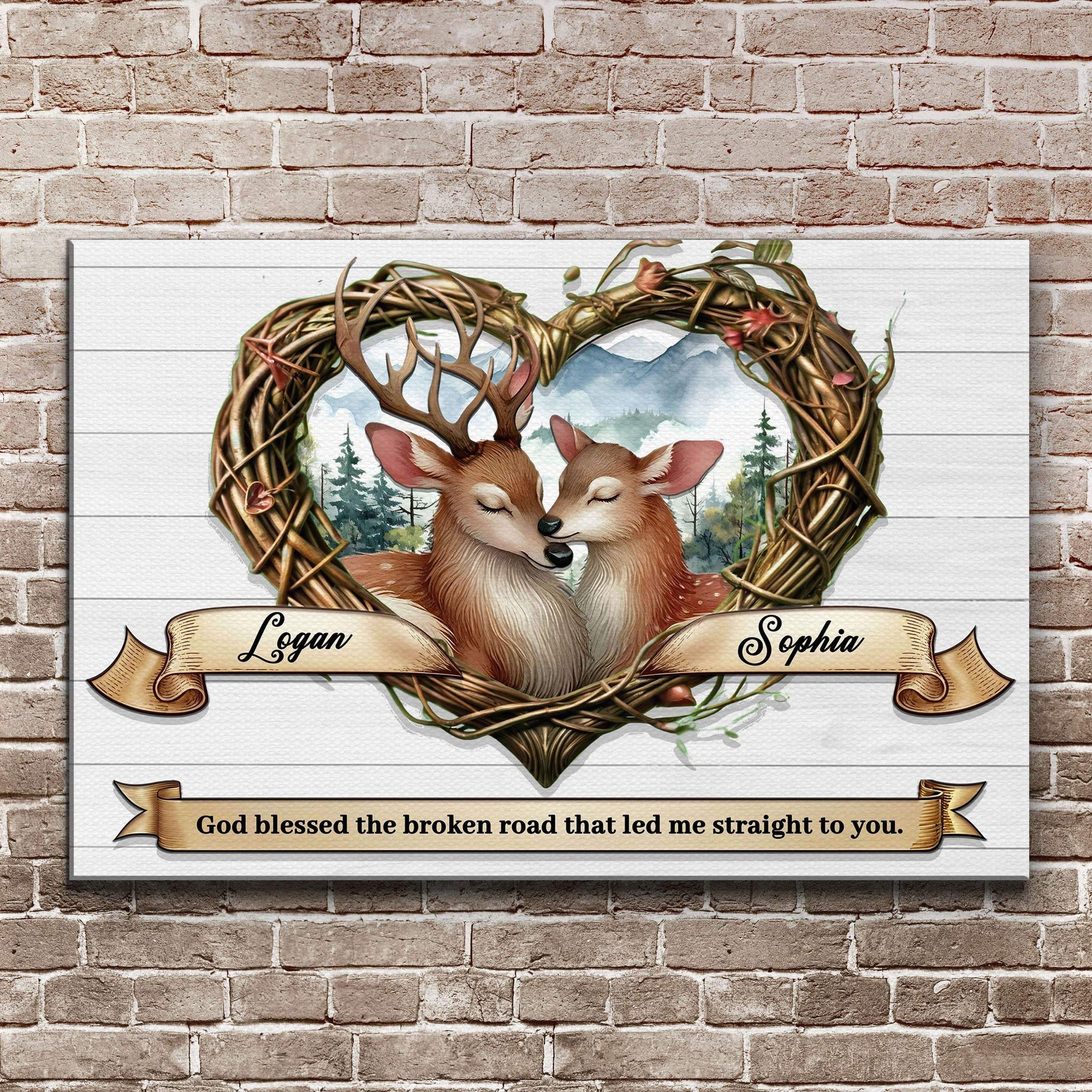 Couple Deer Sign IV - Tailored Canvases - Flyclothing LLC