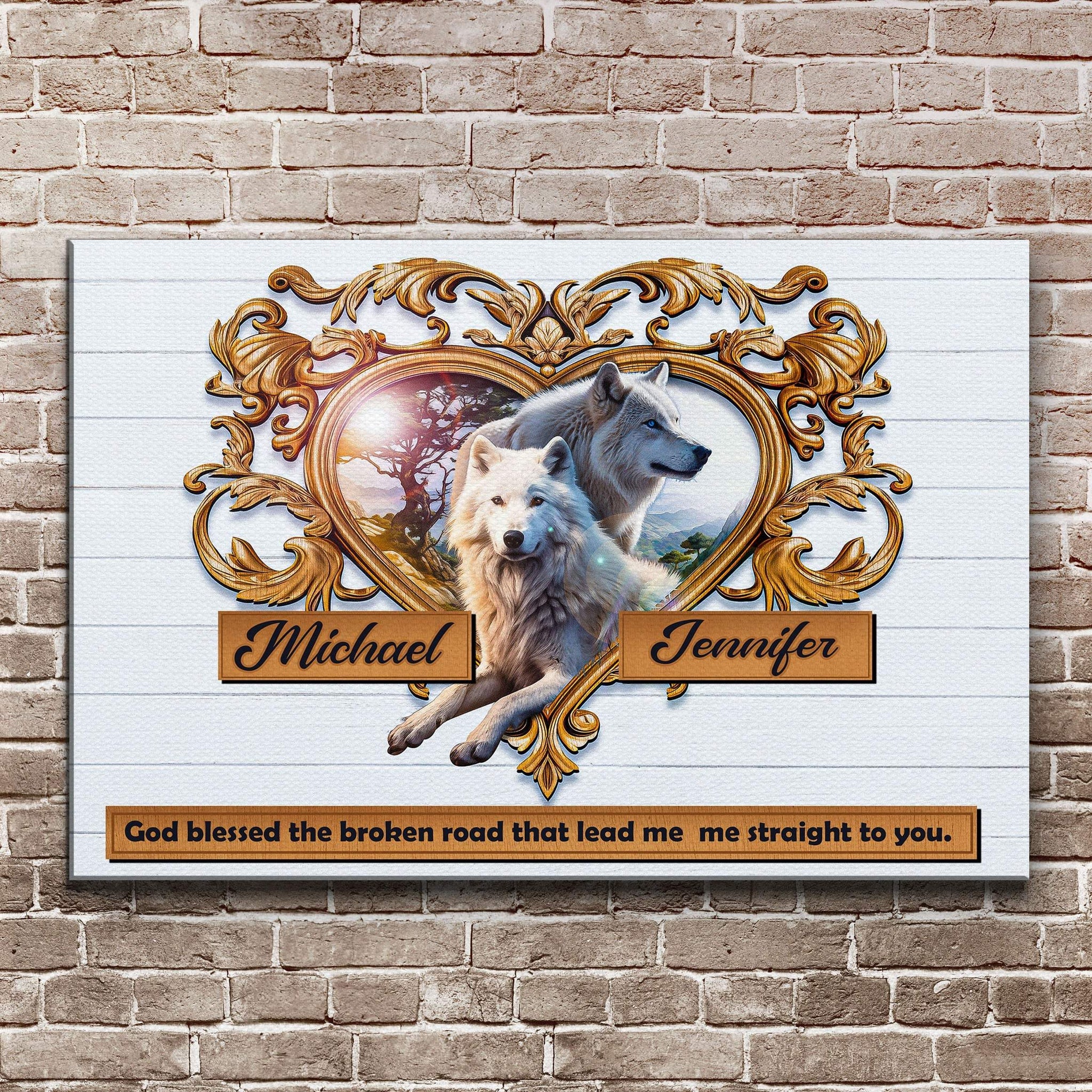 Couple Wolves Sign VI - Tailored Canvases - Flyclothing LLC