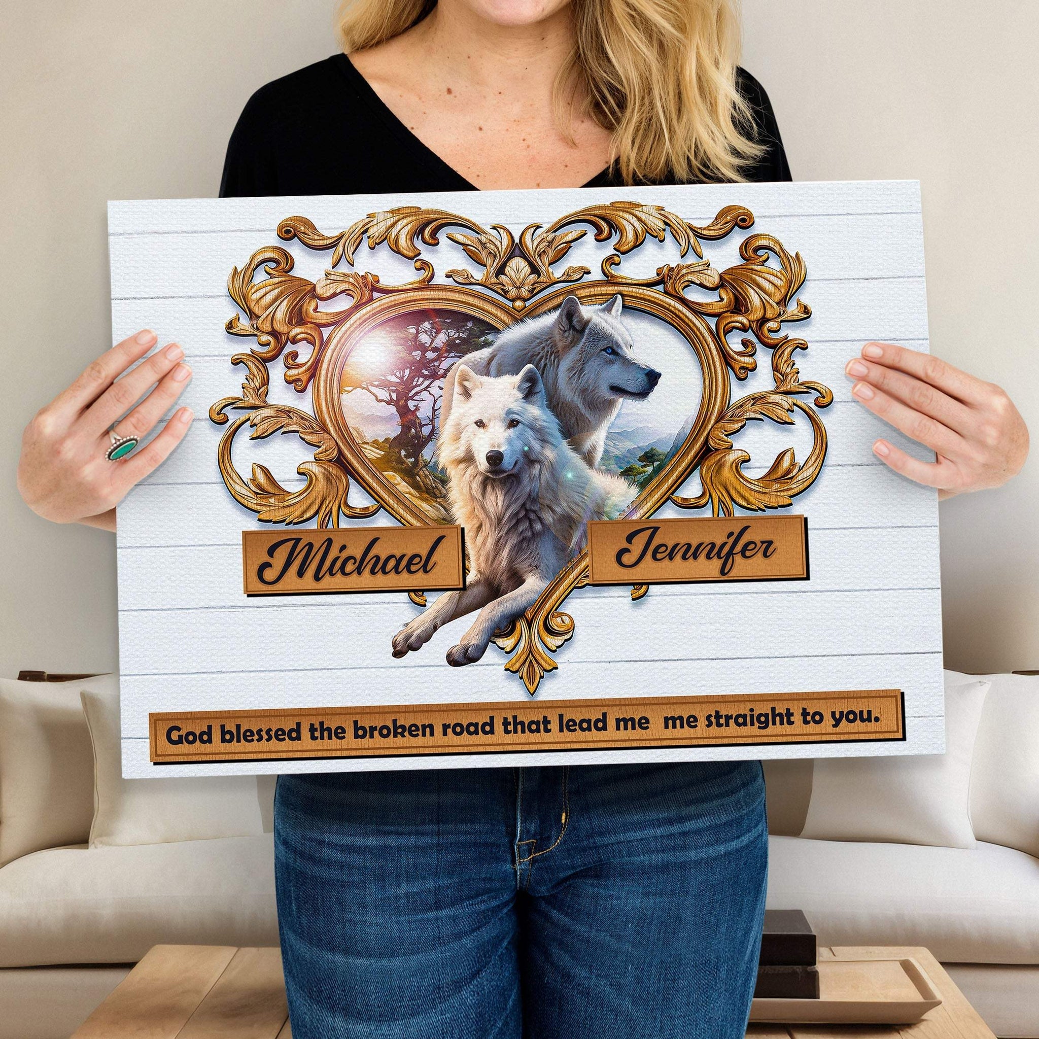 Couple Wolves Sign VI - Tailored Canvases - Flyclothing LLC