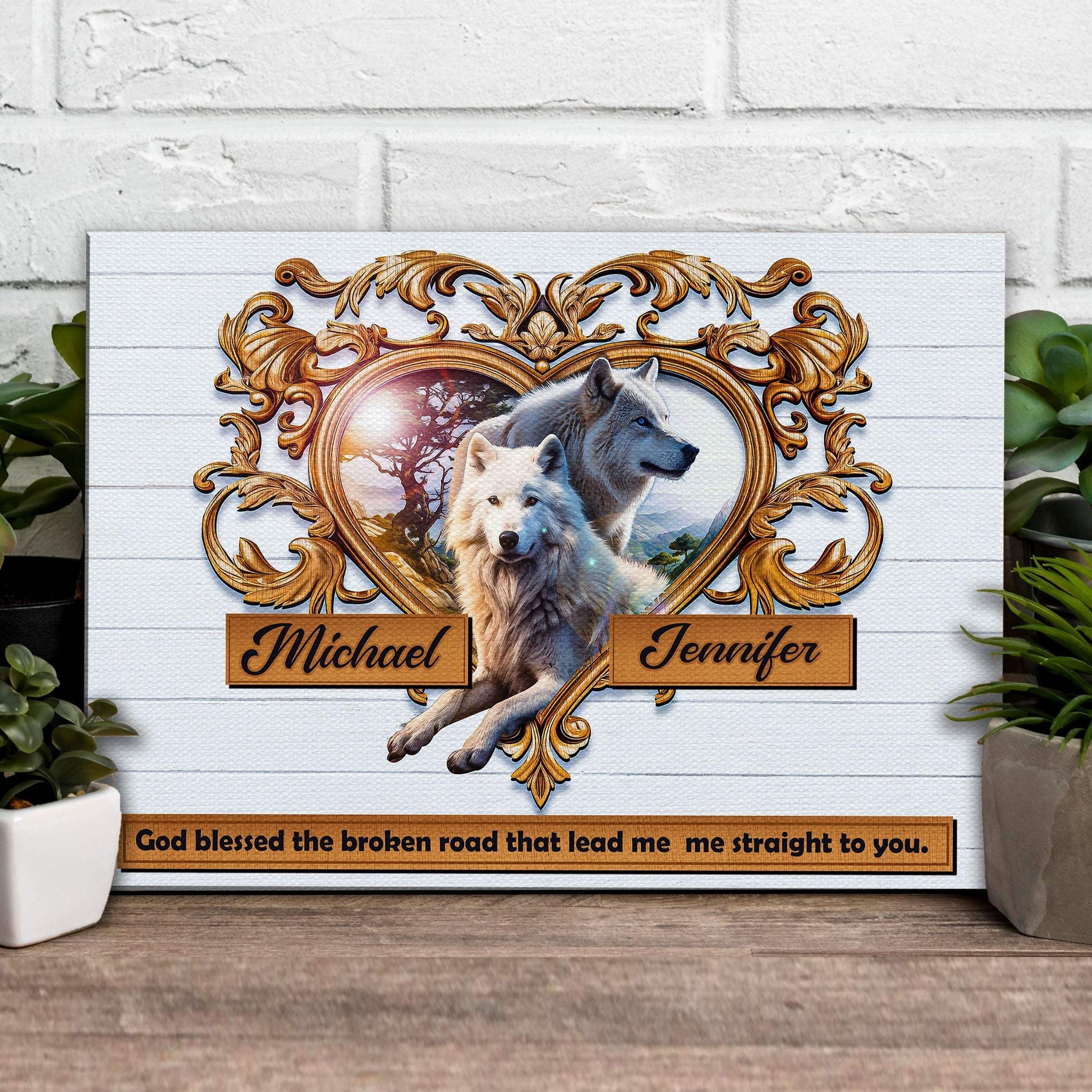 Couple Wolves Sign VI - Tailored Canvases - Flyclothing LLC