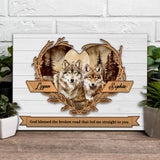 Couple Wolves Sign V - Tailored Canvases - Flyclothing LLC