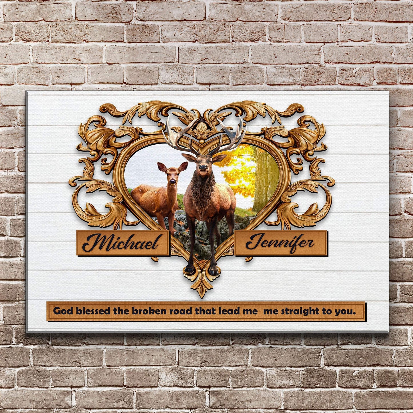 Couple Deer Sign - Tailored Canvases - Flyclothing LLC