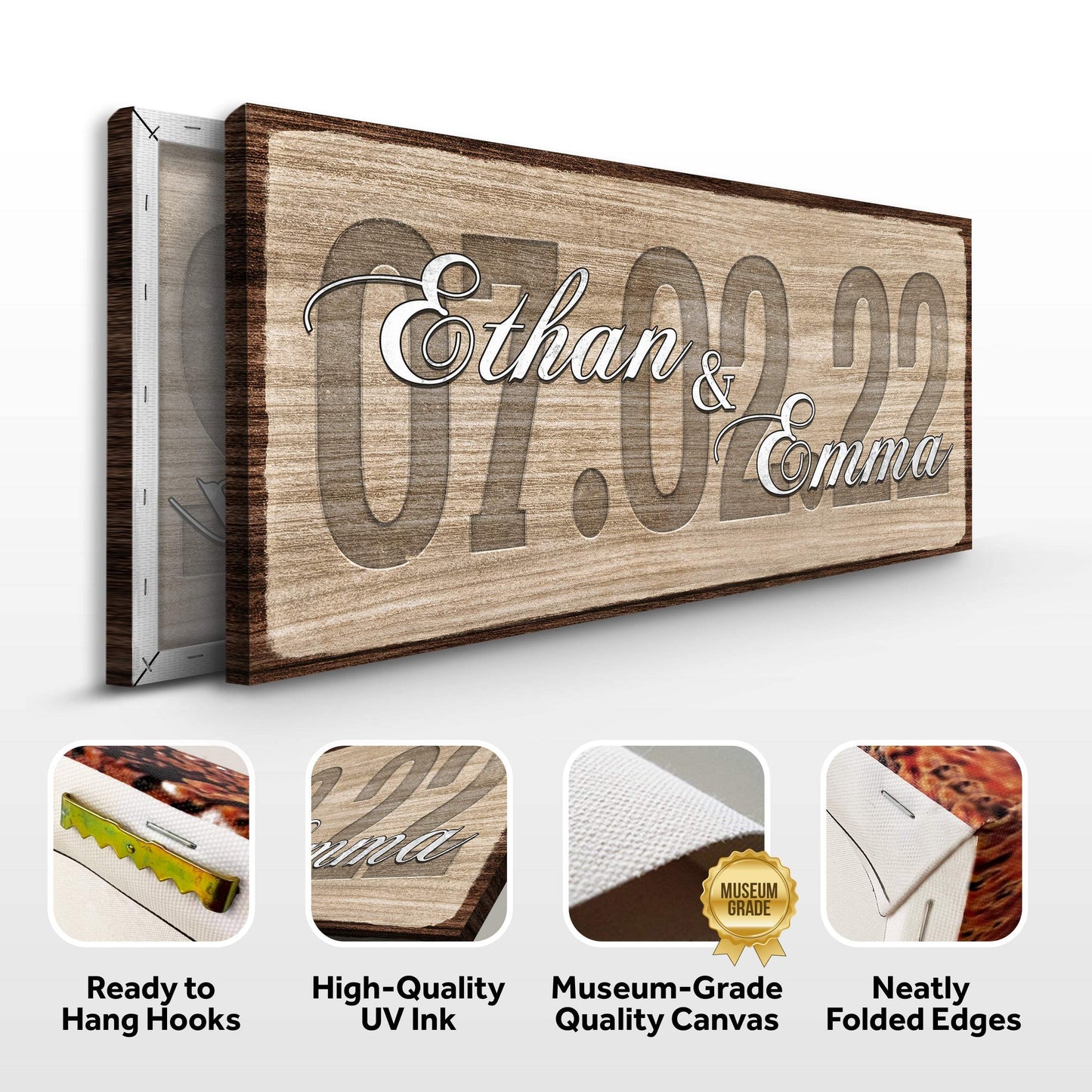 Couple Wedding Date Sign - Tailored Canvases - Flyclothing LLC