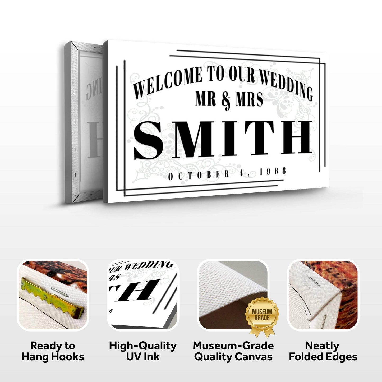 Welcome To Our Wedding Sign III - Tailored Canvases - Flyclothing LLC