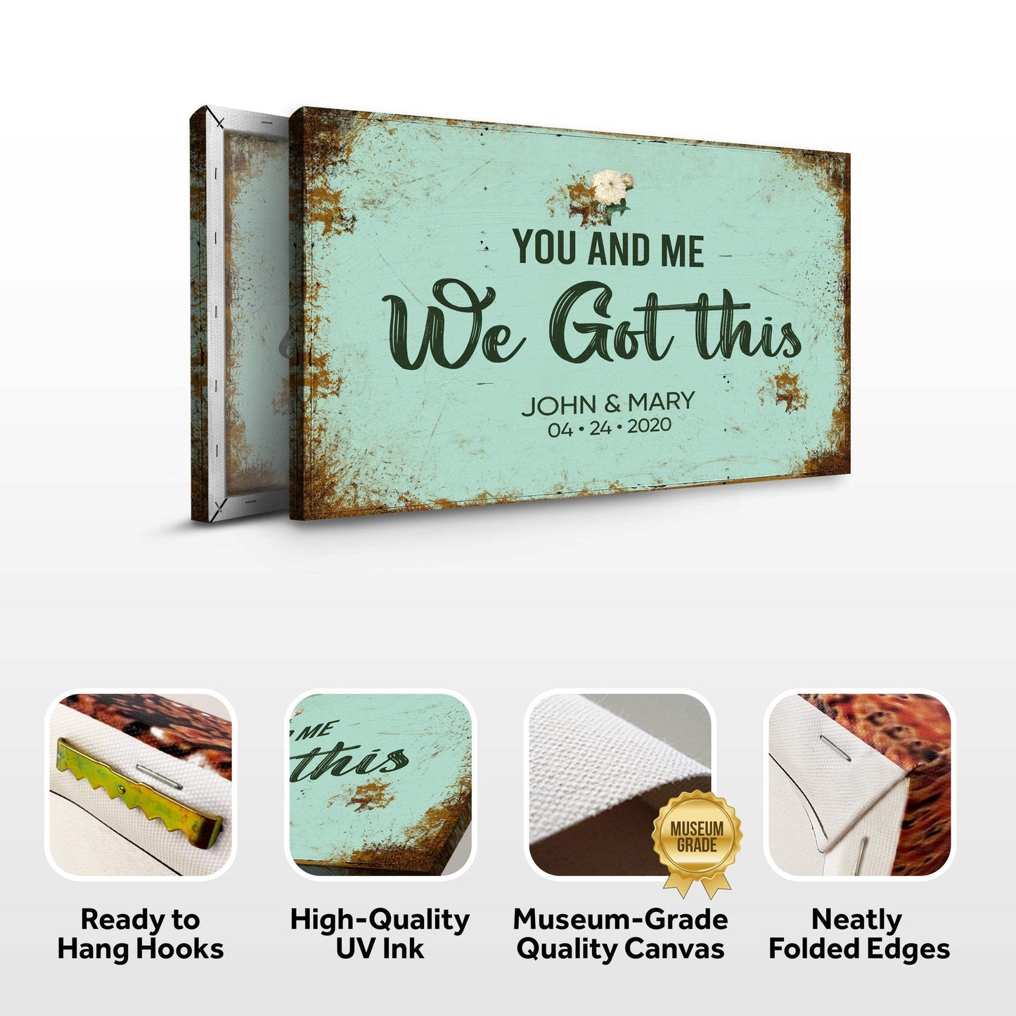 You And Me We Got This Wedding Sign - Tailored Canvases - Flyclothing LLC