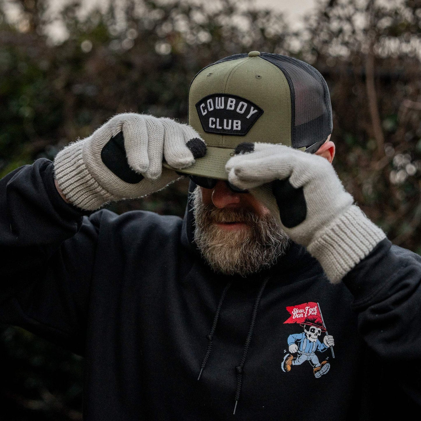 Cowboy Club Patch Flatbill Snapback Hat - DIRTY COWBOY USA - Flyclothing LLC