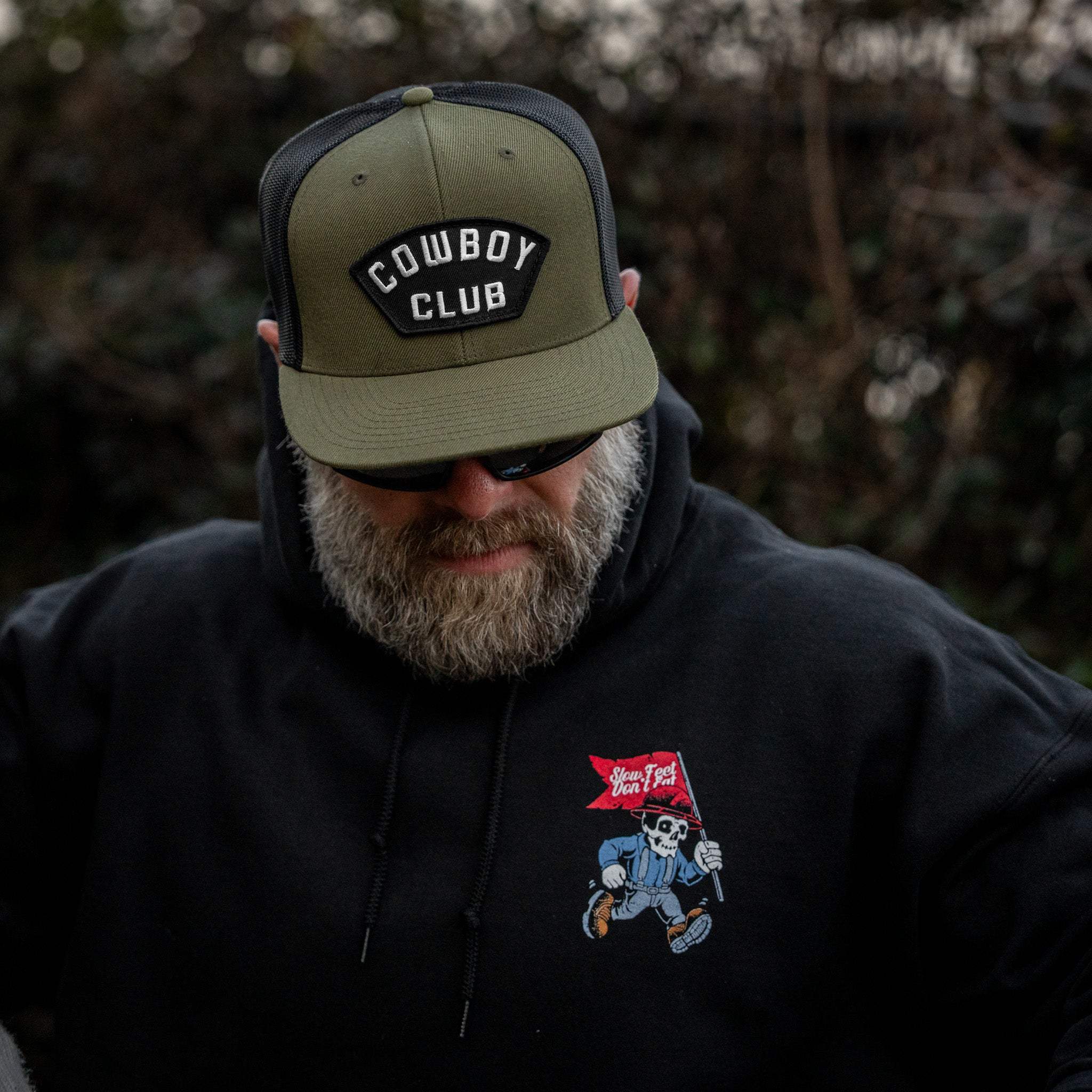 Cowboy Club Patch Flatbill Snapback Hat - DIRTY COWBOY USA - Flyclothing LLC