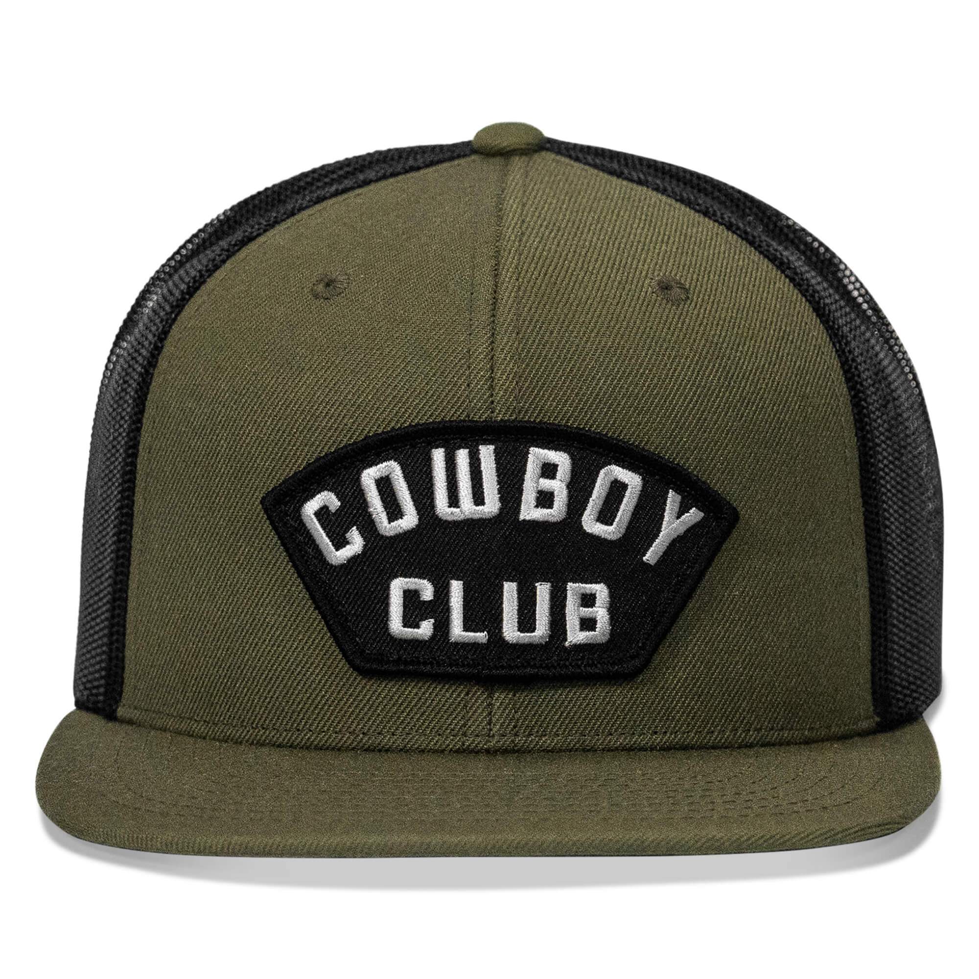 Cowboy Club Patch Flatbill Snapback Hat - DIRTY COWBOY USA - Flyclothing LLC