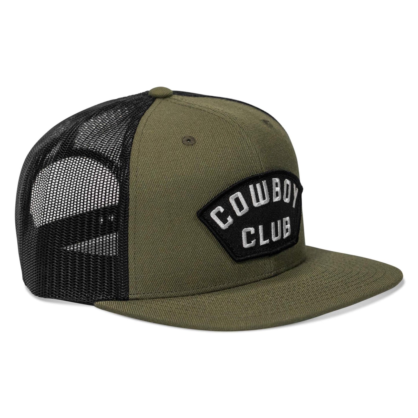 Cowboy Club Patch Flatbill Snapback Hat - DIRTY COWBOY USA - Flyclothing LLC
