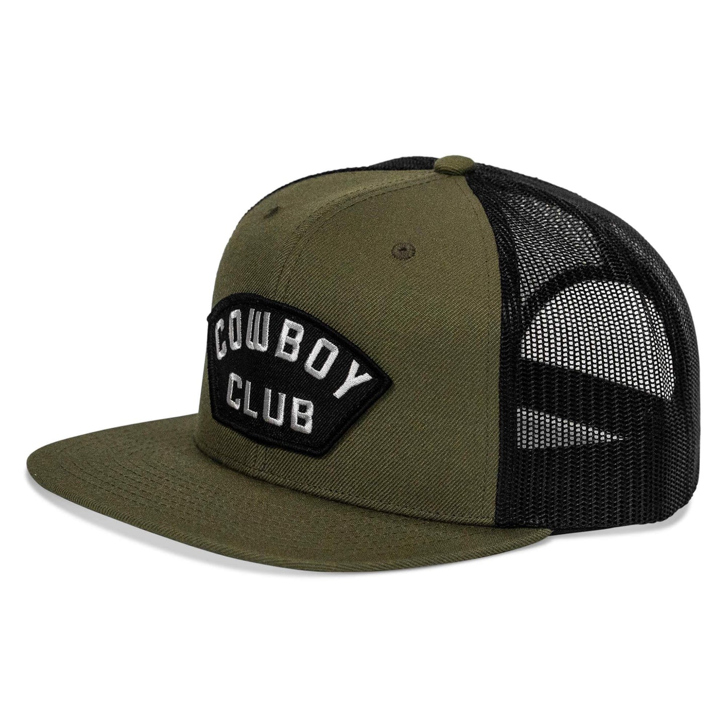 Cowboy Club Patch Flatbill Snapback Hat - DIRTY COWBOY USA - Flyclothing LLC