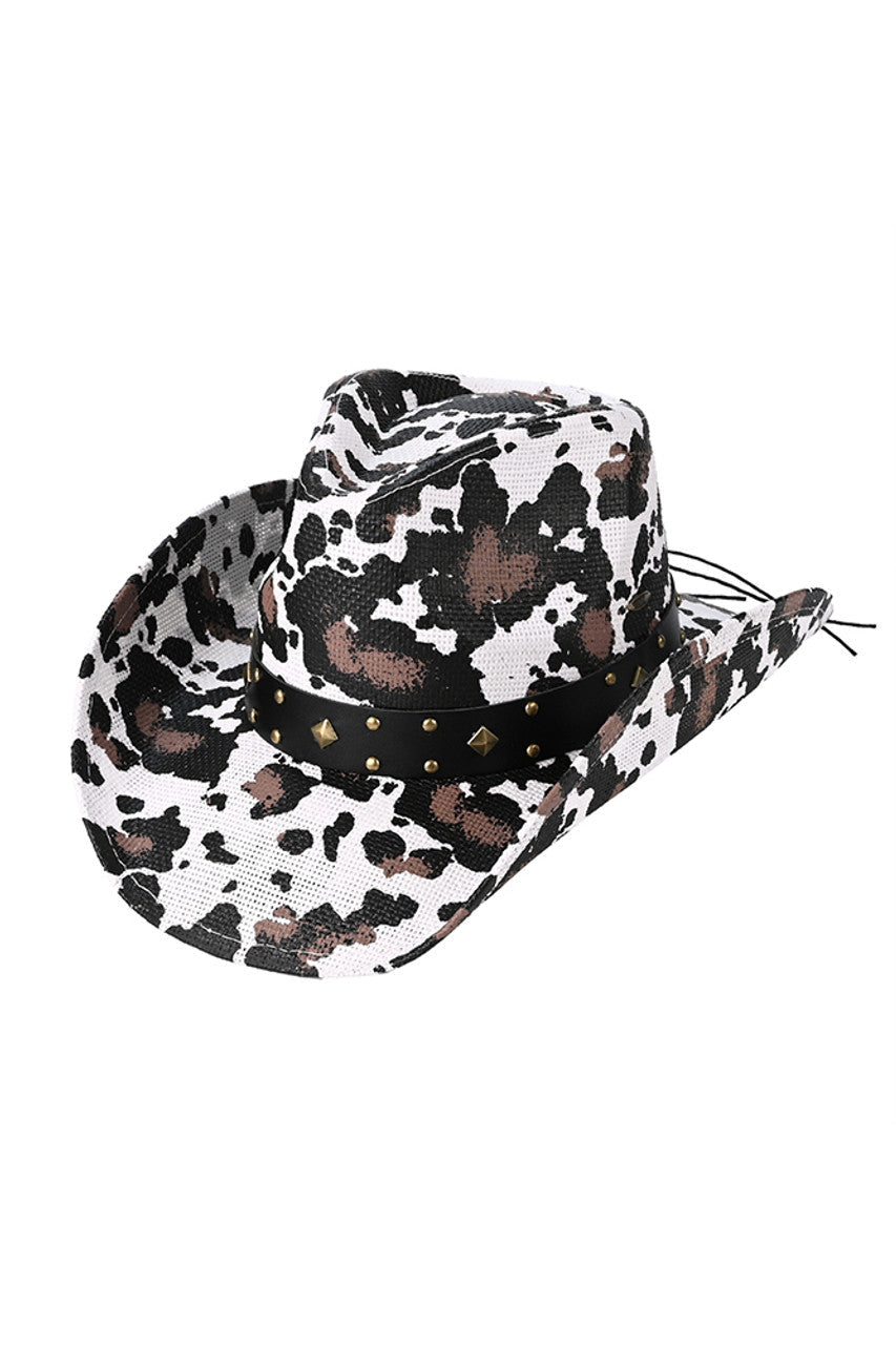C.C Cow Print Cowboy Hat - Madeline Love - Flyclothing LLC