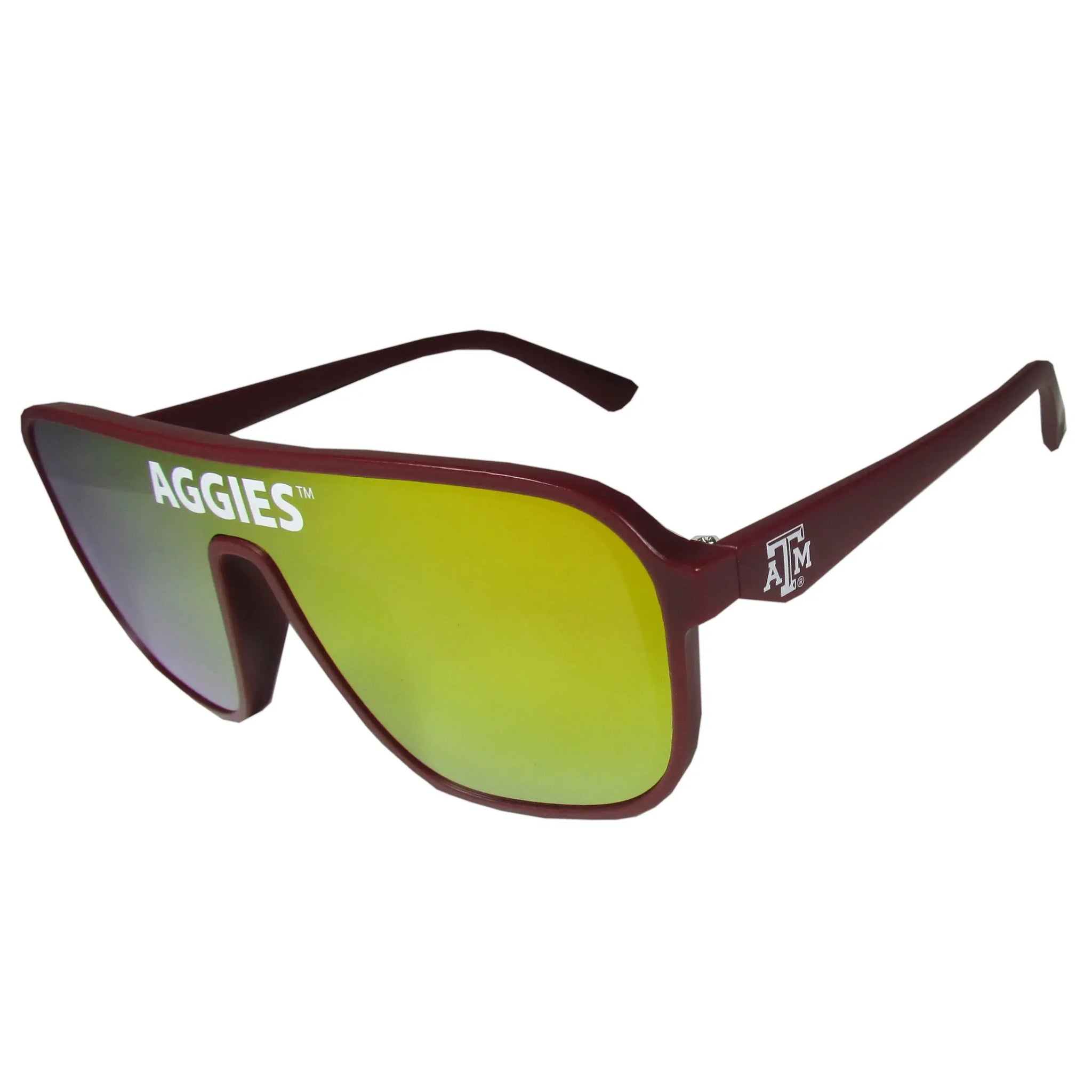 Texas A & M Aggies Aviator Shield Sunglasses - Texas A & M Aggies - Flyclothing LLC