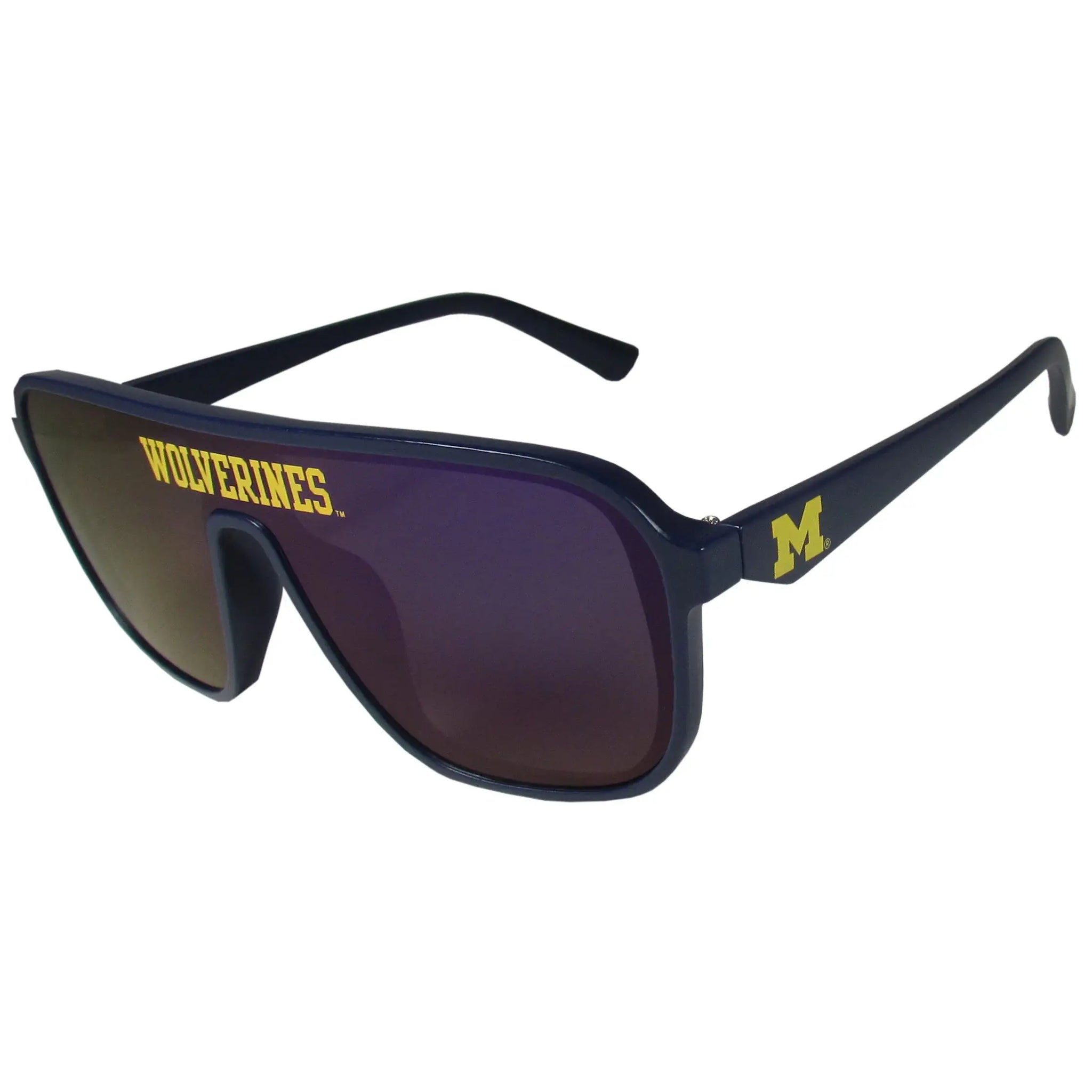 Michigan Wolverines Aviator Shield Sunglasses - Michigan Wolverines - Flyclothing LLC