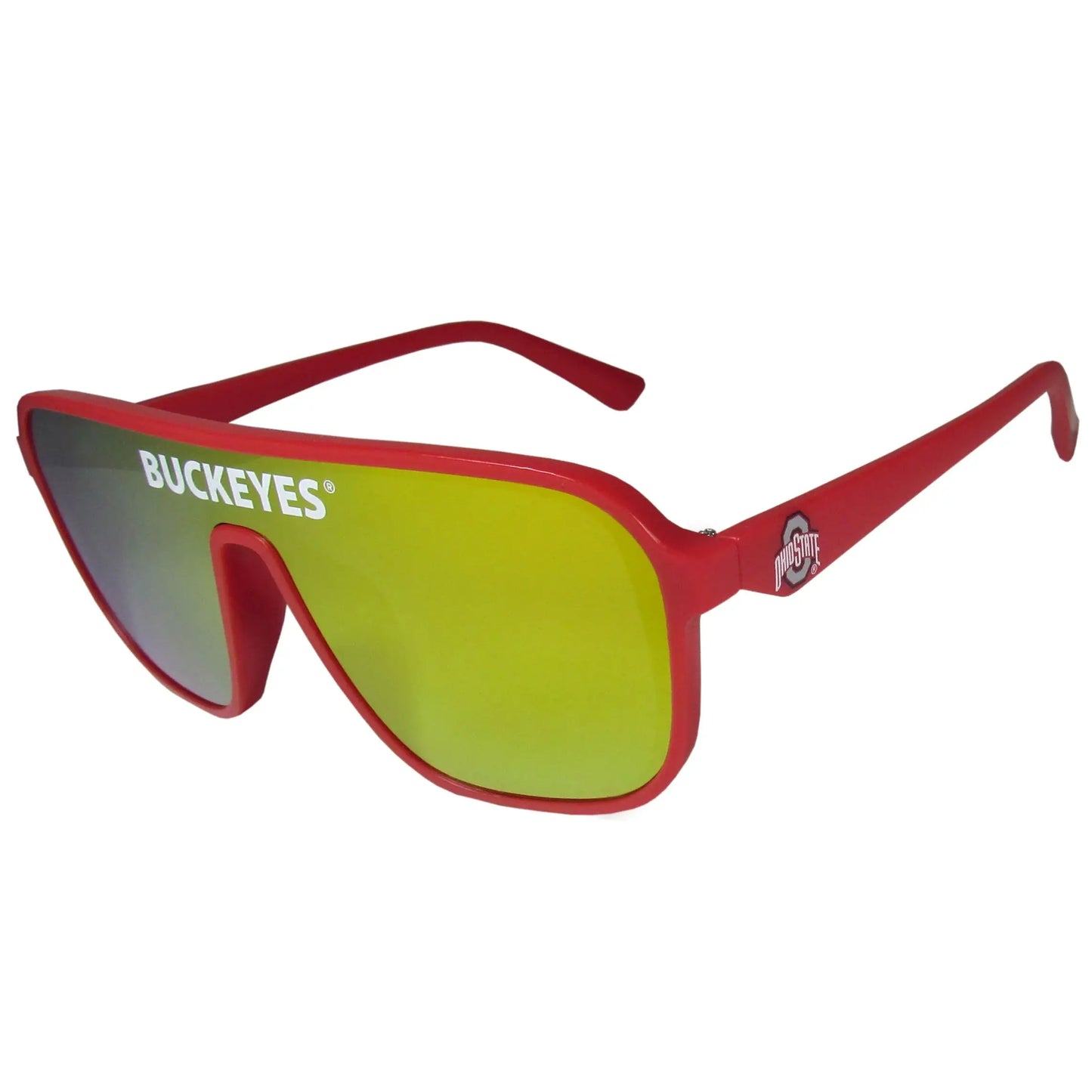Ohio St. Buckeyes Aviator Shield Sunglasses - Ohio St. Buckeyes - Flyclothing LLC