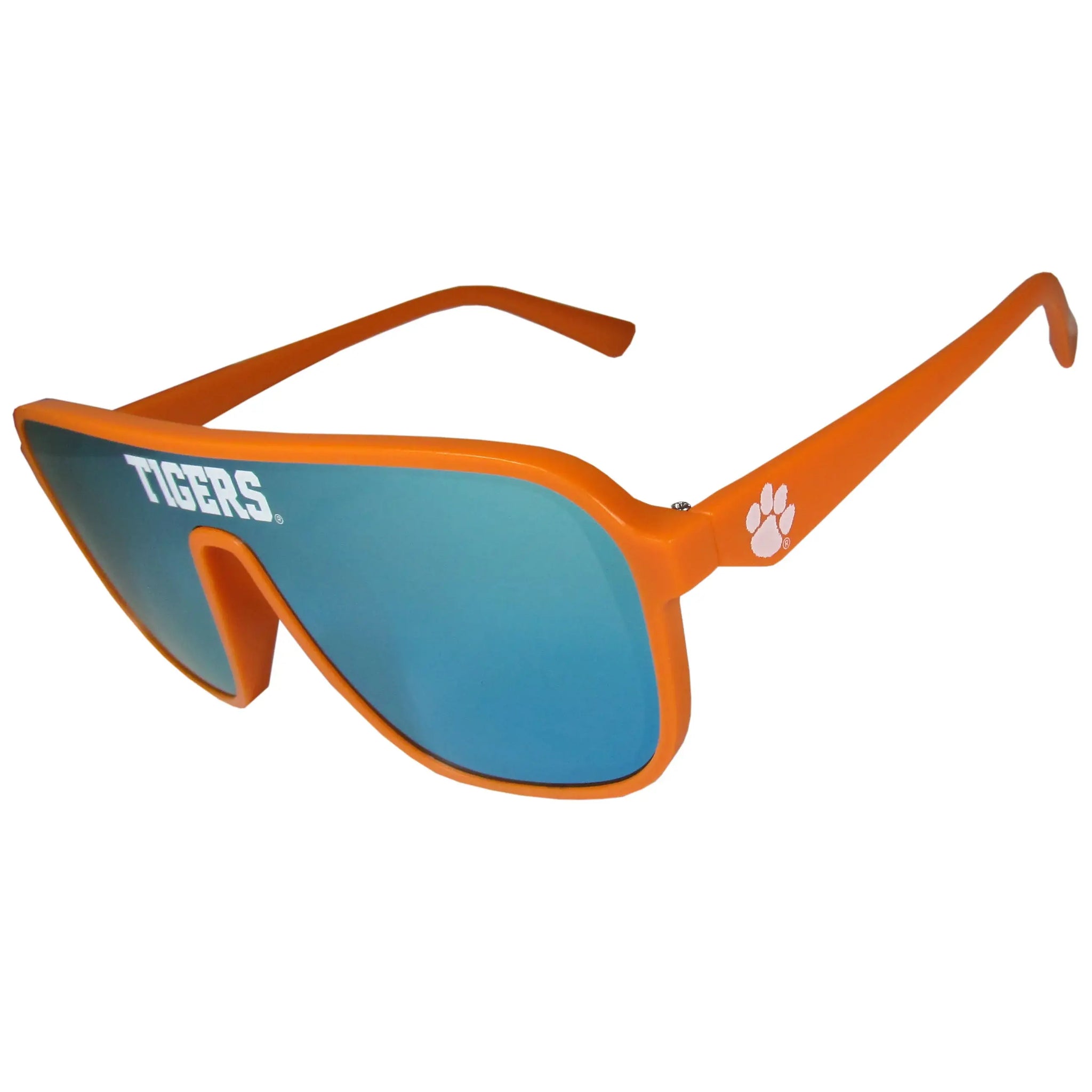 Clemson Tigers Aviator Shield Sunglasses - Clemson Tigers - Flyclothing LLC