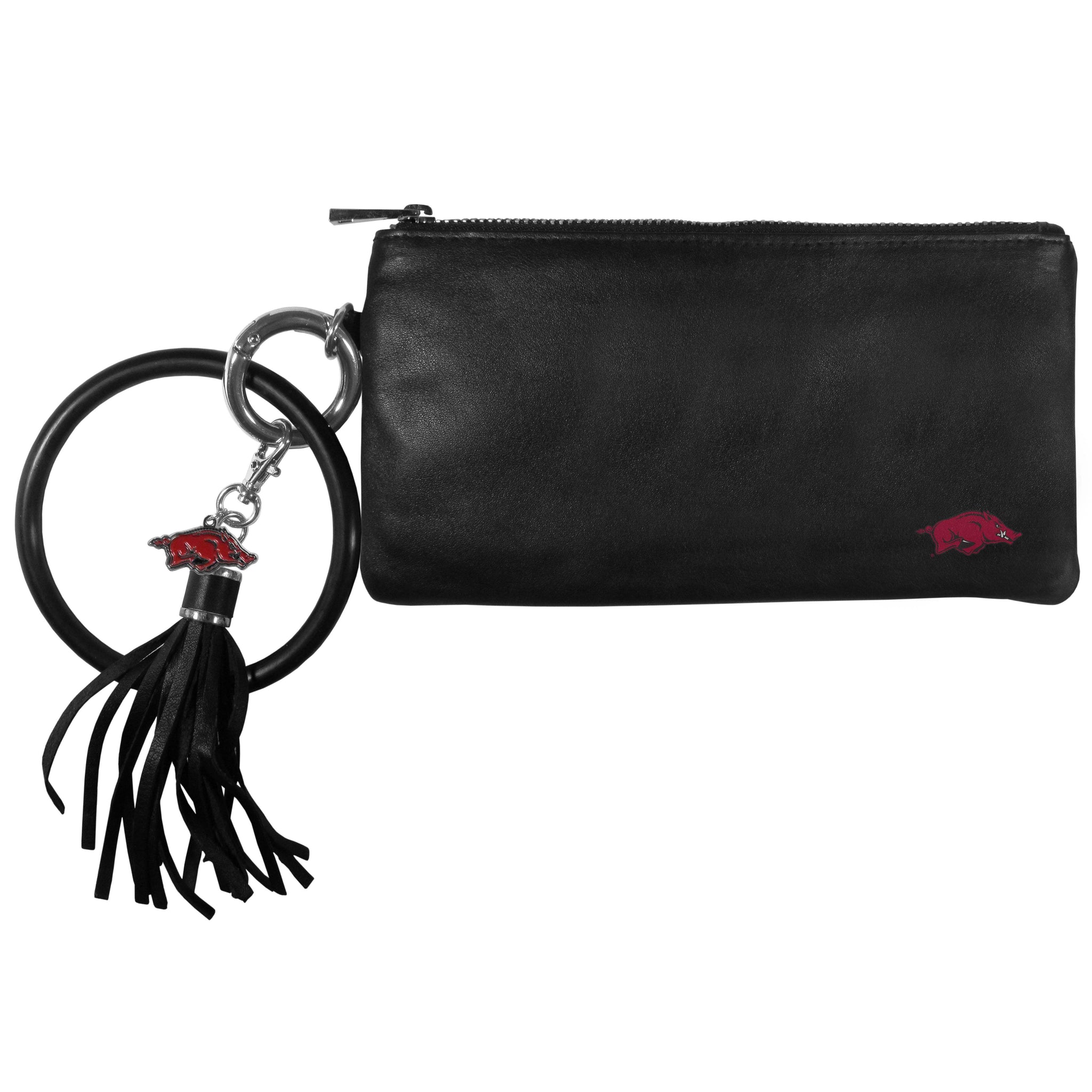 Arkansas Razorbacks Leather Women's Bracelet Wallet - Arkansas Razorbacks - Flyclothing LLC