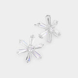 Crystal cubic zirconia CZ flower stud earrings - Madeline Love - Flyclothing LLC