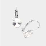 Genuine Round Crystal Lever Back Earrings - Madeline Love - Flyclothing LLC