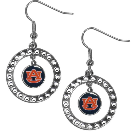 Auburn Tigers Rhinestone Hoop Earrings - Auburn Tigers - Flyclothing LLC
