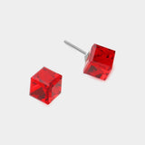 Genuine Crystal Cube Stud Earrings - Madeline Love - Flyclothing LLC