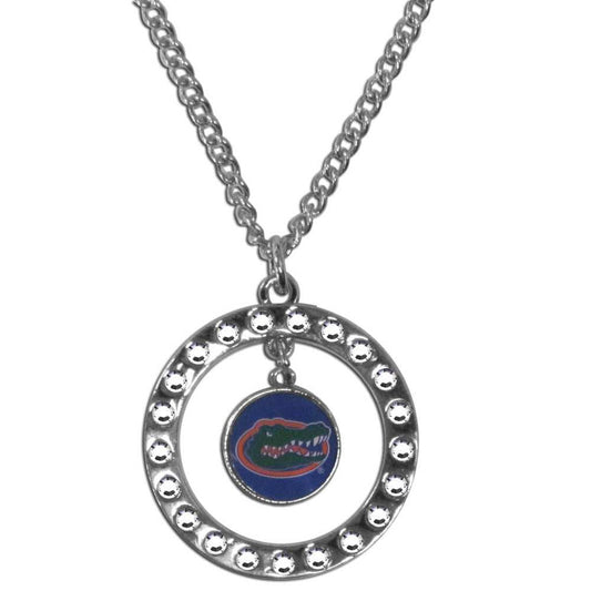 Florida Gators Rhinestone Hoop Necklace - Florida Gators - Flyclothing LLC