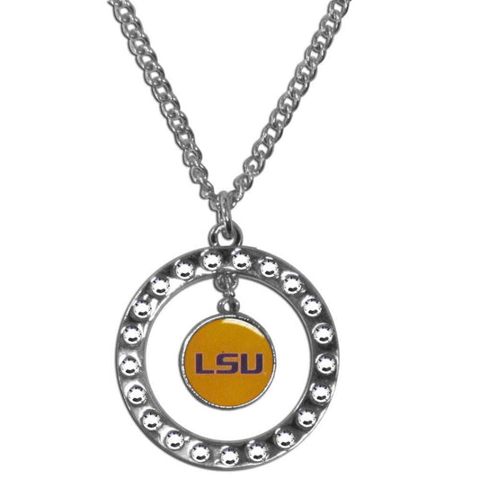 LSU Tigers Rhinestone Hoop Necklace - LSU Tigers - Flyclothing LLC