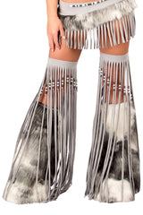 J. Valentine Silver Beaded Fringe Leggings CS218 - J. Valentine - Flyclothing LLC