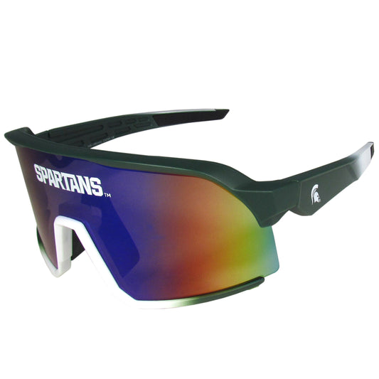 Michigan St. Spartans Navigator Shield Sunglasses - Michigan St. Spartans