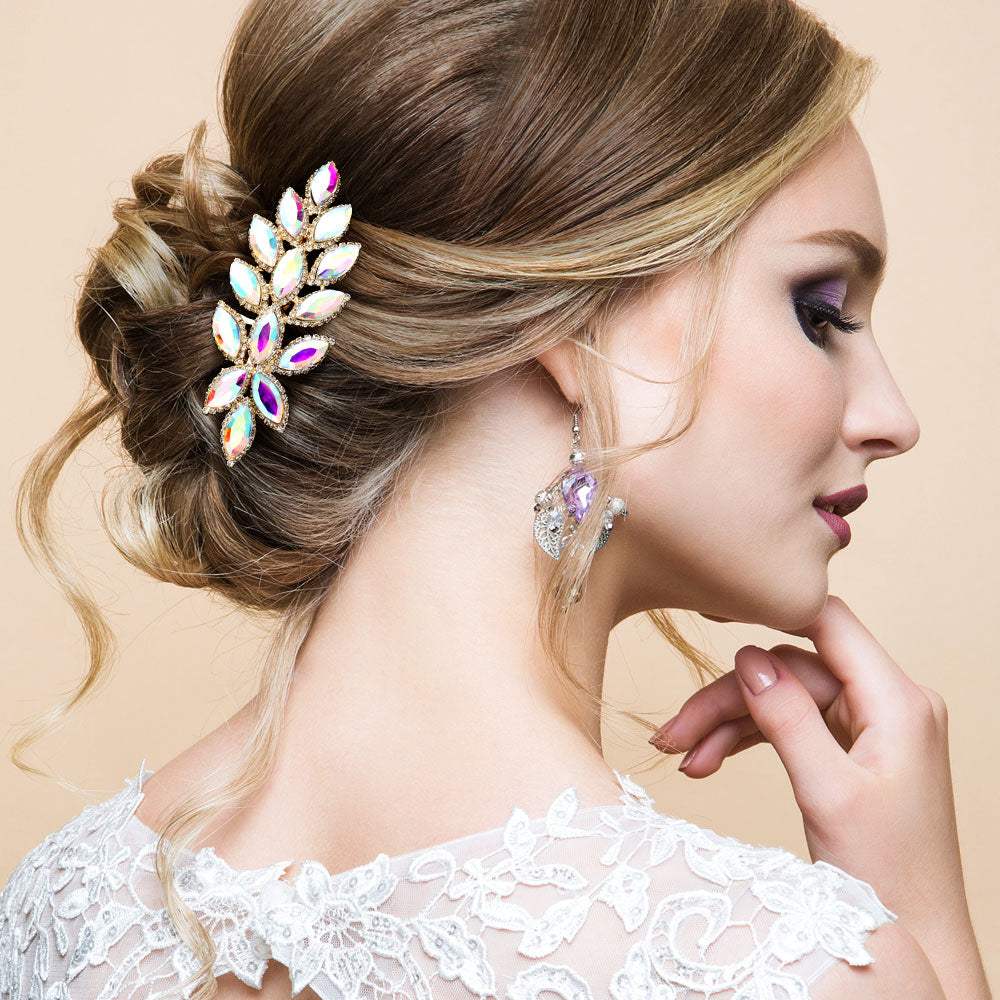 Marquise Stone Cluster Vine Hair Comb - Madeline Love - Flyclothing LLC
