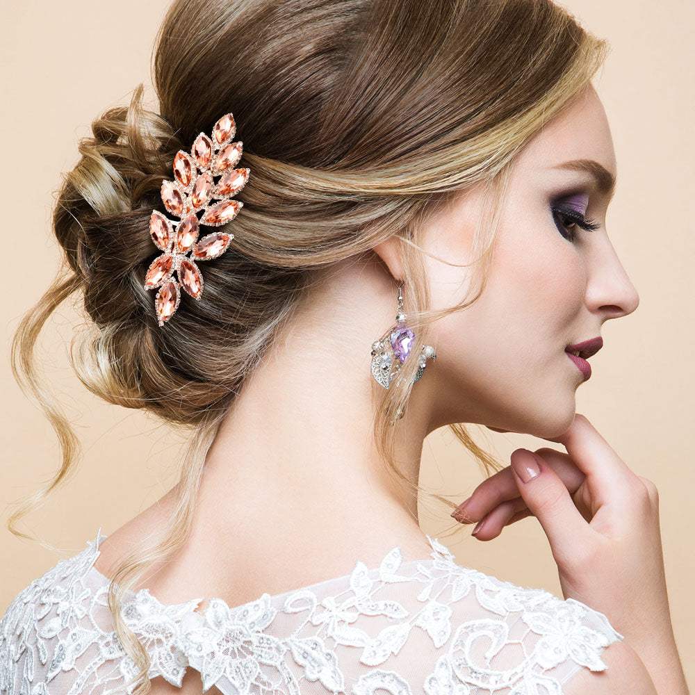 Marquise Stone Cluster Vine Hair Comb - Madeline Love - Flyclothing LLC