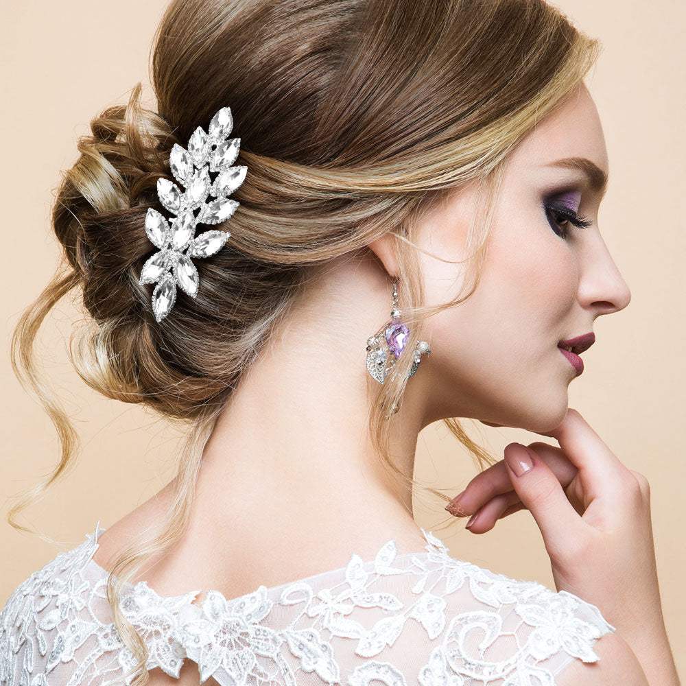Marquise Stone Cluster Vine Hair Comb - Madeline Love - Flyclothing LLC