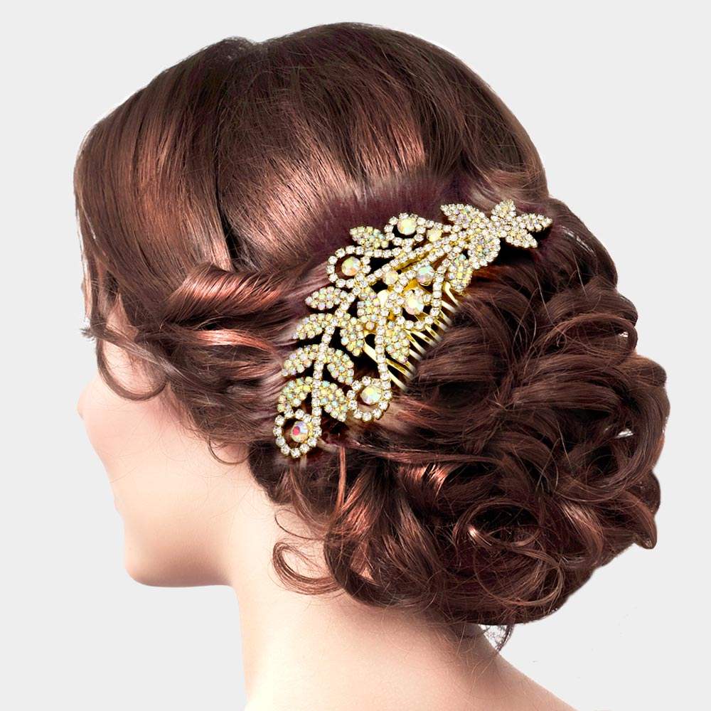 Rhinestone Sprout Hair Comb - Madeline Love - Flyclothing LLC