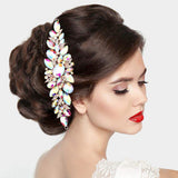 Marquise Oval Stone Cluster Hair Comb - Madeline Love - Flyclothing LLC