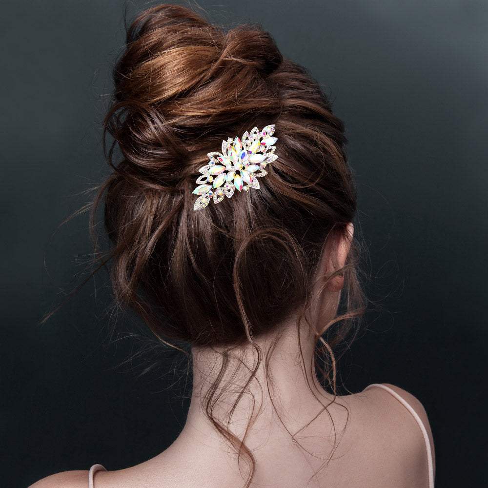 Marquise Stone Cluster Hair Comb - Madeline Love - Flyclothing LLC