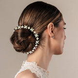 Stone Embellished Butterfly Cluster Vine Bun Wrap Headpiece - Madeline Love - Flyclothing LLC